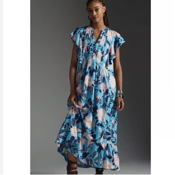 Maeve Dresses & Skirts - Maeve Blue Flutter Sleeve Sundress
